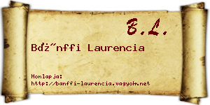 Bánffi Laurencia névjegykártya
